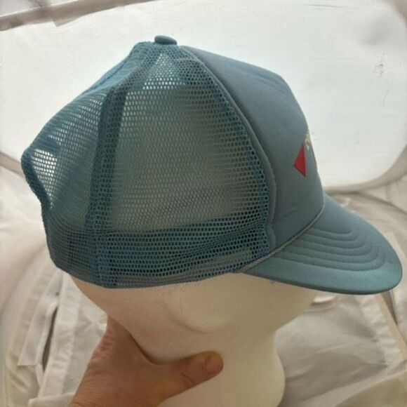 Vintage Mesh Trucker Cap Triangle Spring Flagg Suspension Parts Headmost Hat - Picture 4 of 9